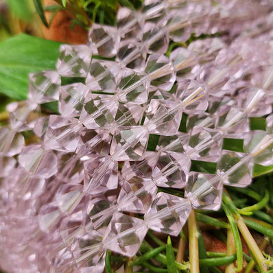 SUPER QUALITY' 12 MM' BICONE GLASS BEADS' APPROX 29-30 BEADS SOLD BY PER LINE PACK