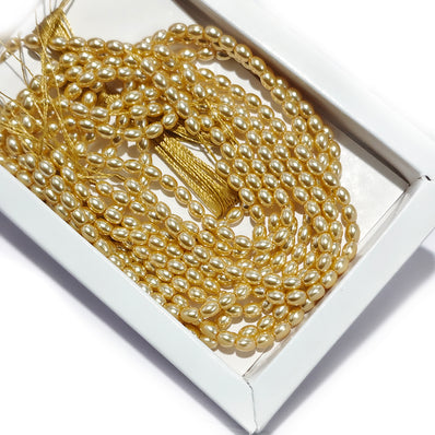 1 LINE PACK' SWAROSKI GLASS PEARLS 4x3 MM