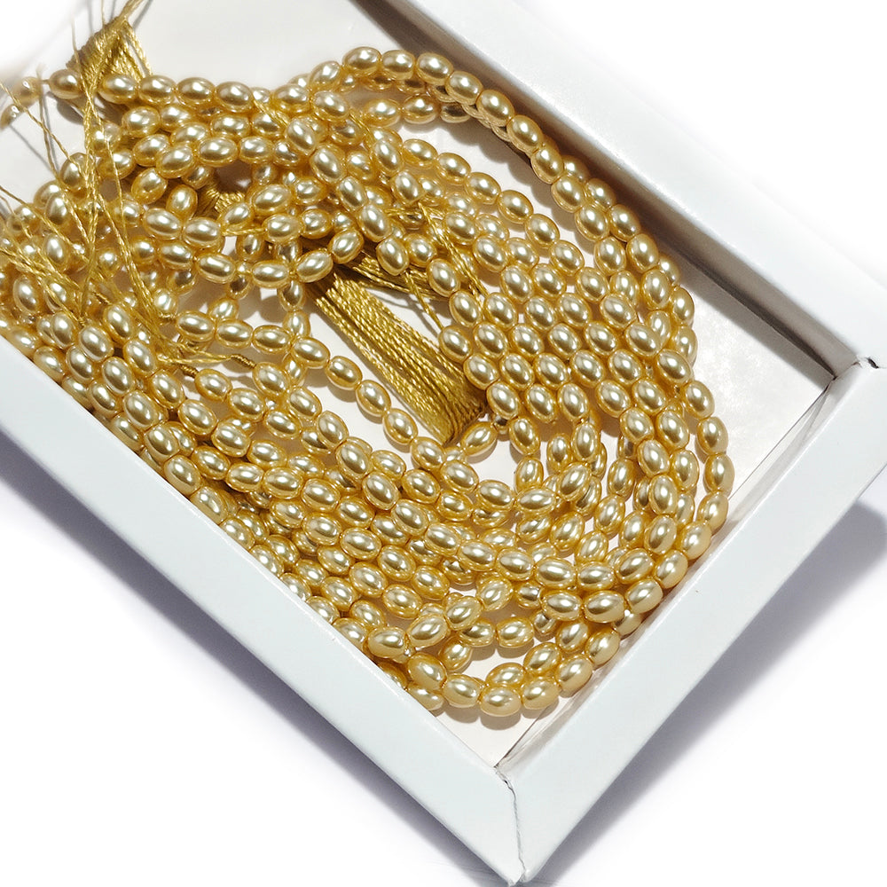 1 LINE PACK' SWAROSKI GLASS PEARLS 4x3 MM