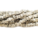 5 String, 10 inches small string, Synthetic White Howlite beads size about 6~7mm, about500+ pcs beads