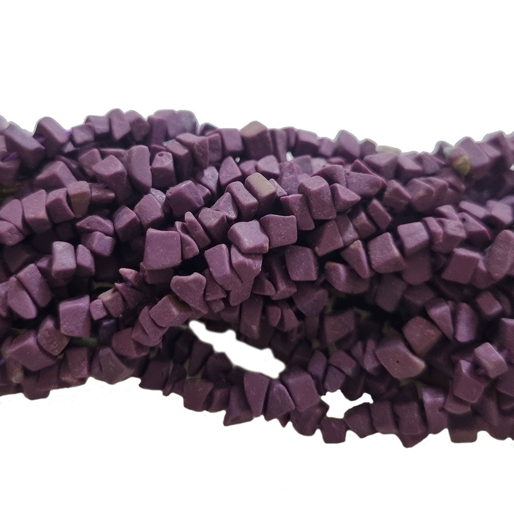 5 String, 15 inches small string, Synthetic Howlite beads size about 4~5mm, about 210+ pcs beads in dark purple color