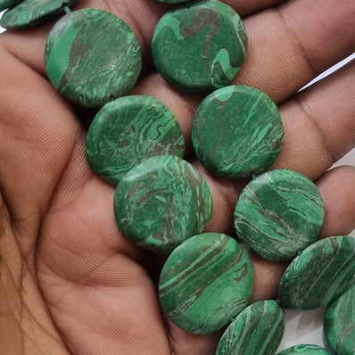 Synthetic Howlite beads size about  20mm 27 Beads