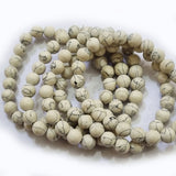 Synthetic Howlite beads size about  8mm 5 Set Bracelets string in elastic threads