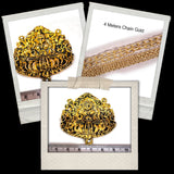 Gold plated chain and temple pendant