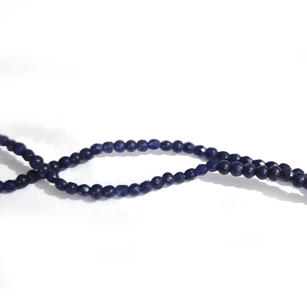 4mm blue glass beads strand of 16 inches long