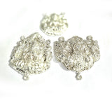 3 pcs Lakshmi Pendant silver shiny Big pendants random face mix