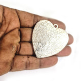 1pc Heart pendant big size acrylic silver