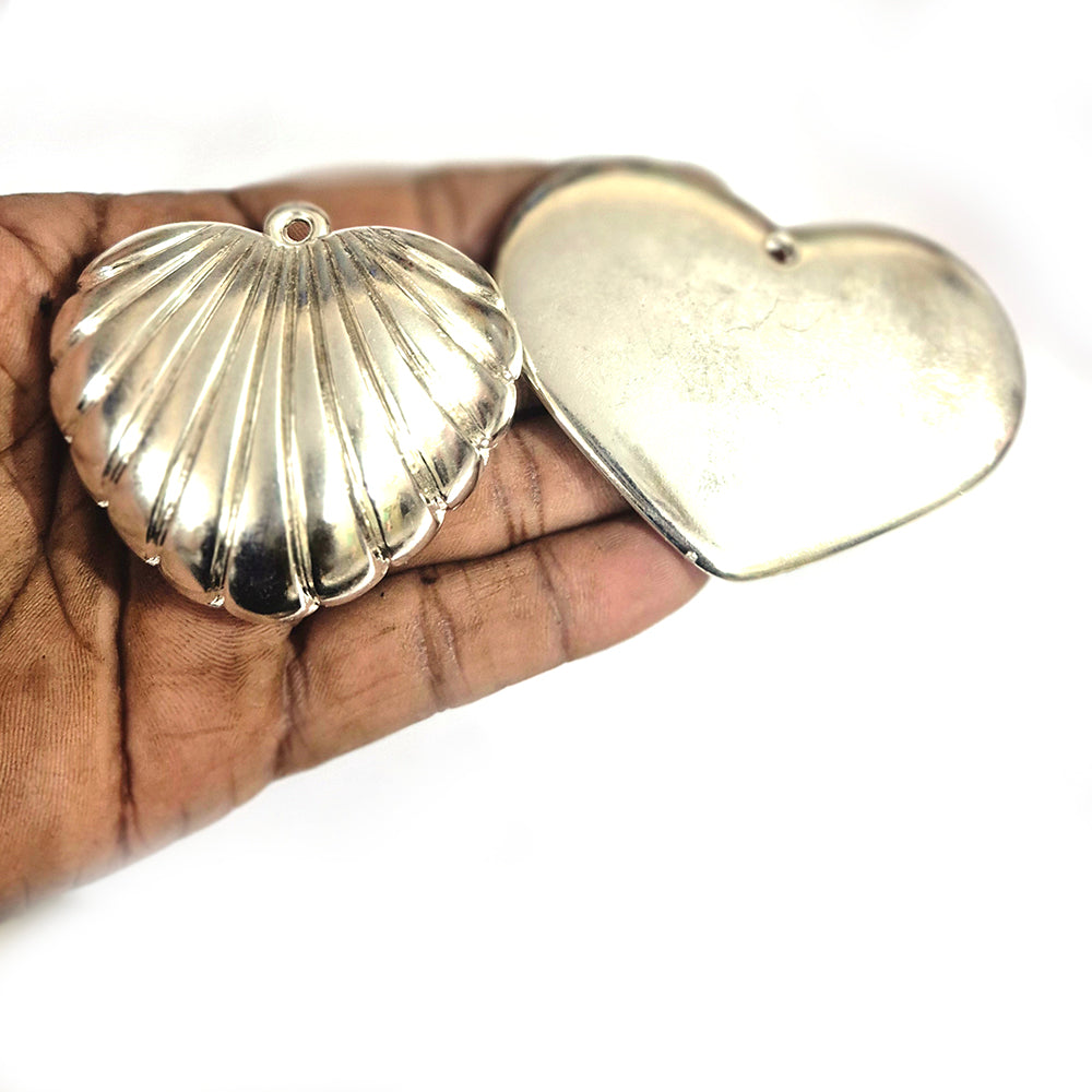 2pcs large heart pendants  acrylic light weight