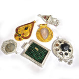 5pcs Bohemian large Pendants mix silver and gold tone