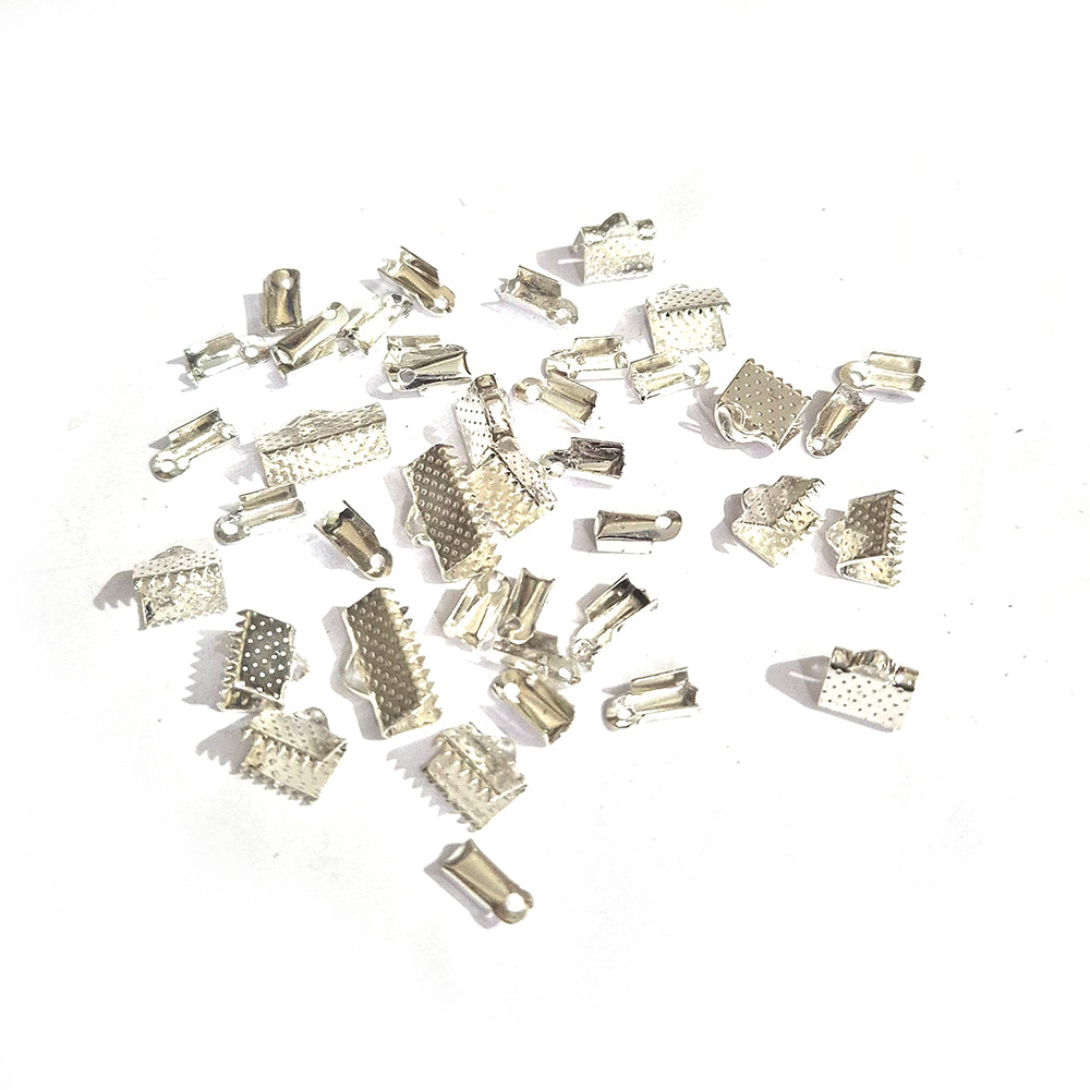 100pcs Crimp Tips findings silver shiny