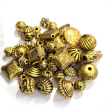 50pcs large Acrylic metallic beads gold tone