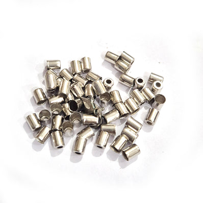 100pcs cap cone acrylic silver tone