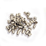 100pcs cap cone acrylic silver tone