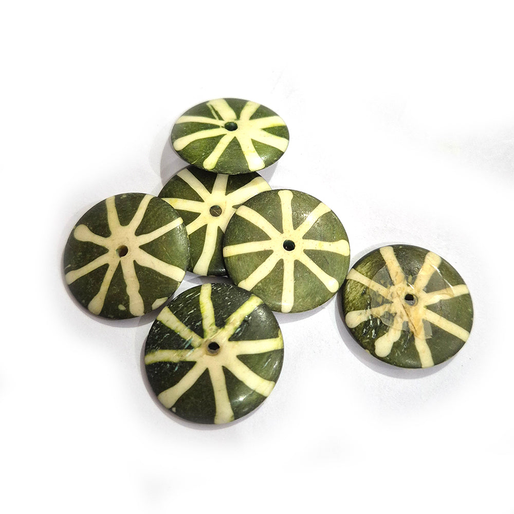 28pcs Bone spacer vintage big chakri