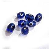 17pcs oval evil eye beads