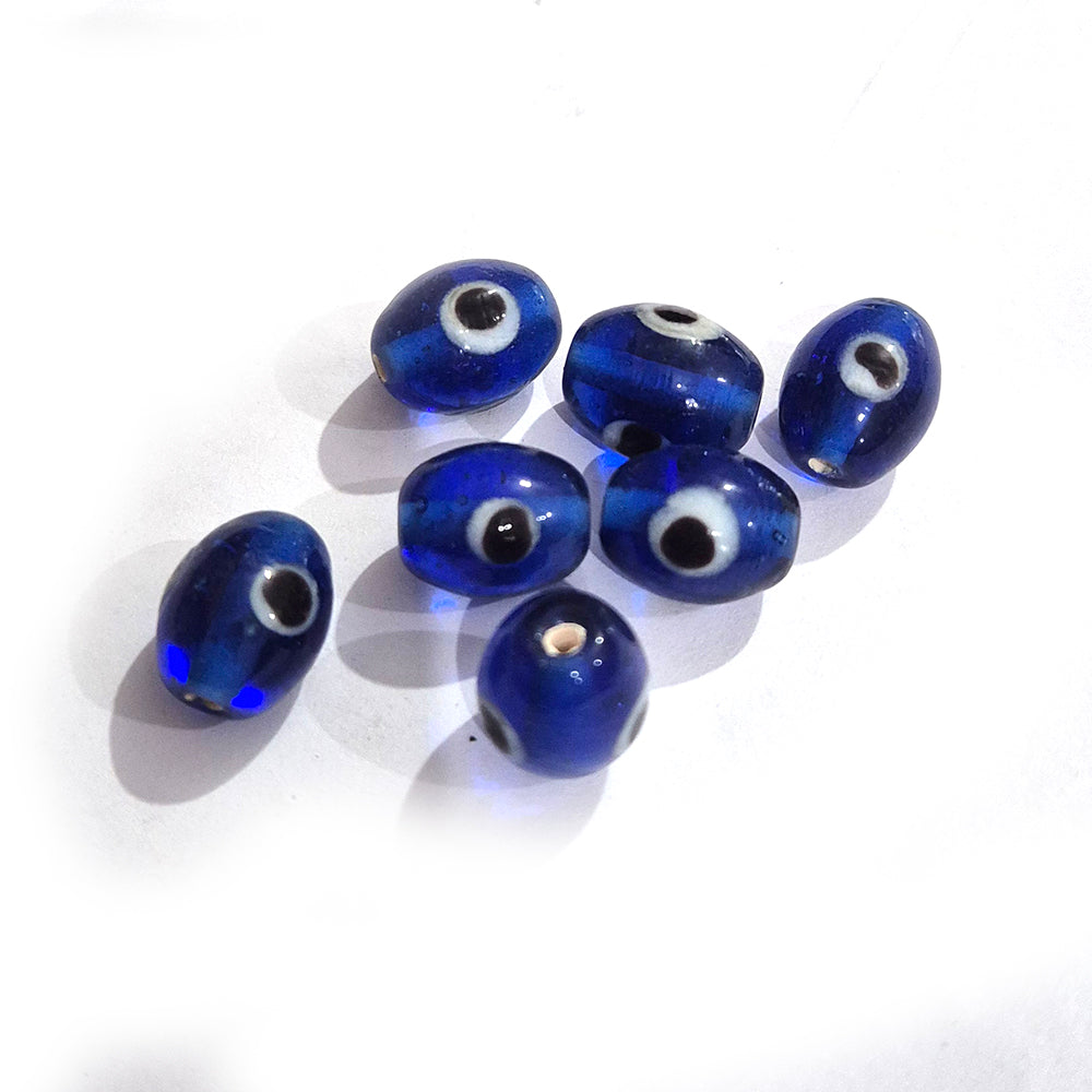 17pcs oval evil eye beads