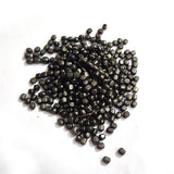 80 grams, size about 3mm, square black finish metal beads
