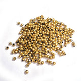50grams plastic golden beads, size 3mm round