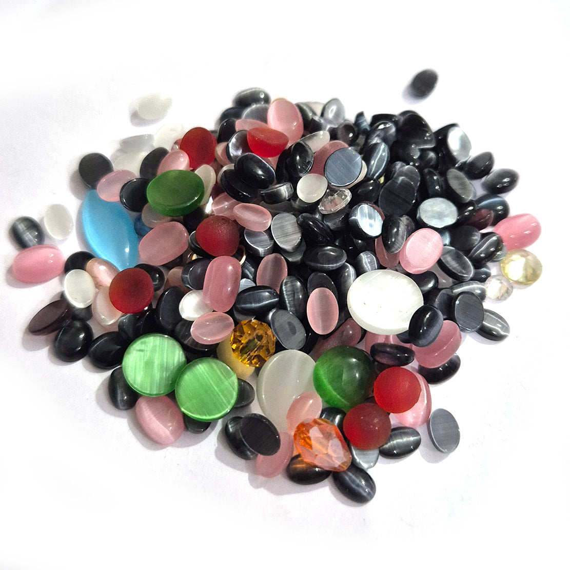100pcs real cats eye stone mix assortment