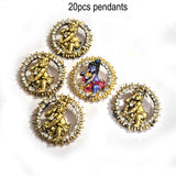 20pcs antiqued Krishna Pendants Old and antiqued