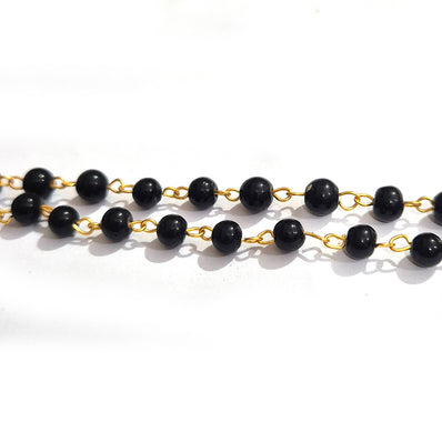 2meters pkg. link beaded chain, beads size 6mm