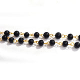 2meters pkg. link beaded chain, beads size 6mm