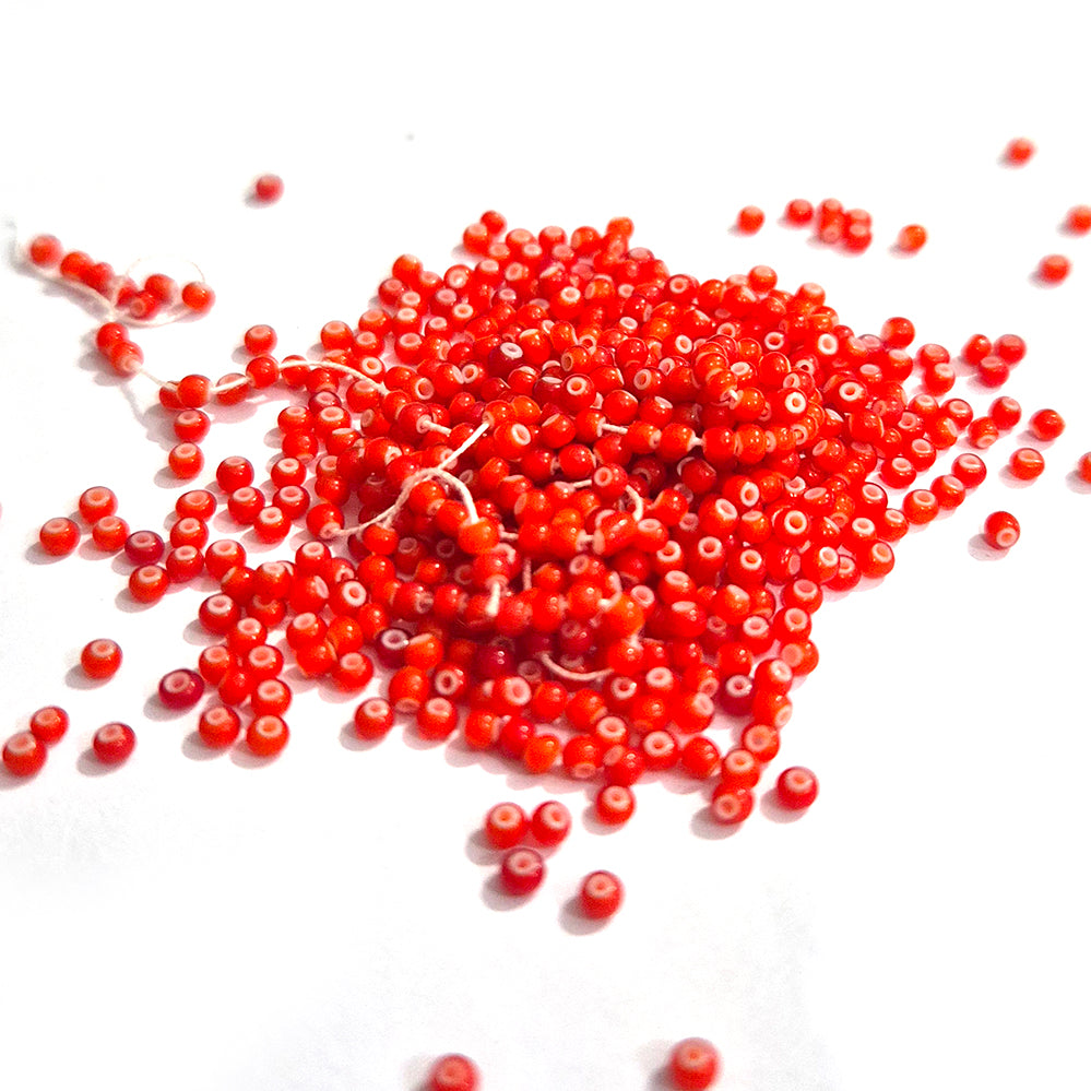 55 gram white heart glass seed beads super quality