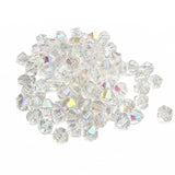 25 grams fire polished high quality bi-cone AB finish glass beads