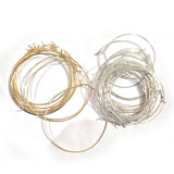 42pcs earring wire hoops findings silver and gold size about 35~40mm