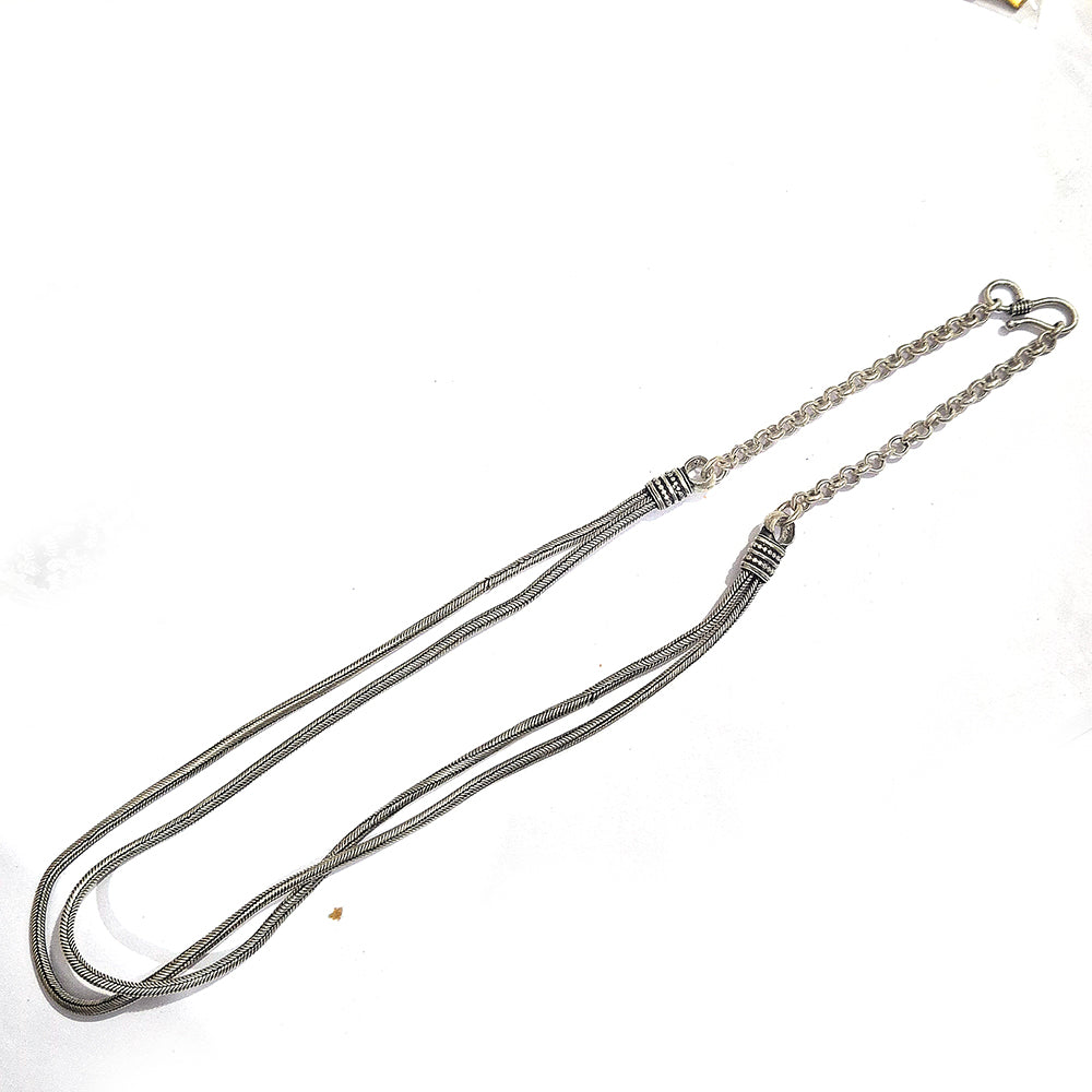 Snake chain necklace antique silver