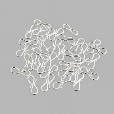 50 PIECES PACK' BRIGHT SILVER S HOOKS