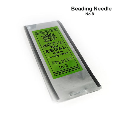 PRICE PER 20/PCS. PACK,PERFECT FOR STRINGING GLASS BEADS NEEDLE SIZE 40MM' NEEDLE SIZE: 8 NO.