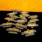 6 PIECES PACK' GOLDEN OXIDIZED TABEEZ CHARMS' 30x14 MM' USED IN DIY JEWELLERY MAKING