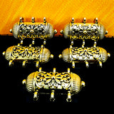 4 PIECES PACK' GOLDEN OXIDIZED TABEEZ CHARMS' 39x24 MM' USED IN DIY JEWELLERY MAKING