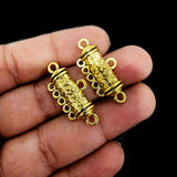 6 PIECES PACK' GOLDEN OXIDIZED TABEEZ CHARMS' 30x14 MM' USED IN DIY JEWELLERY MAKING
