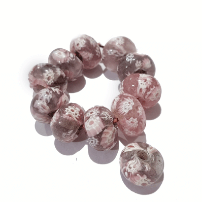 10/Pcs Pkg. Vintage Millefiori Trade Beads 12x20 Milimeter Size Base Disc Shape