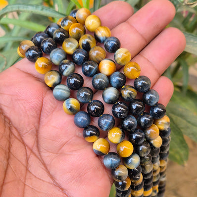 1 STRING/LINE PACK OF 8 MM TIGER EYE 46-47 BEADS APPROX