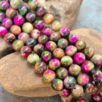 1 STRING/LINE PACK OF 8 MM TIGER EYE 46-47 BEADS APPROX