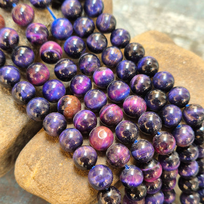 1 STRING/LINE PACK OF 8 MM TIGER EYE 46-47 BEADS APPROX