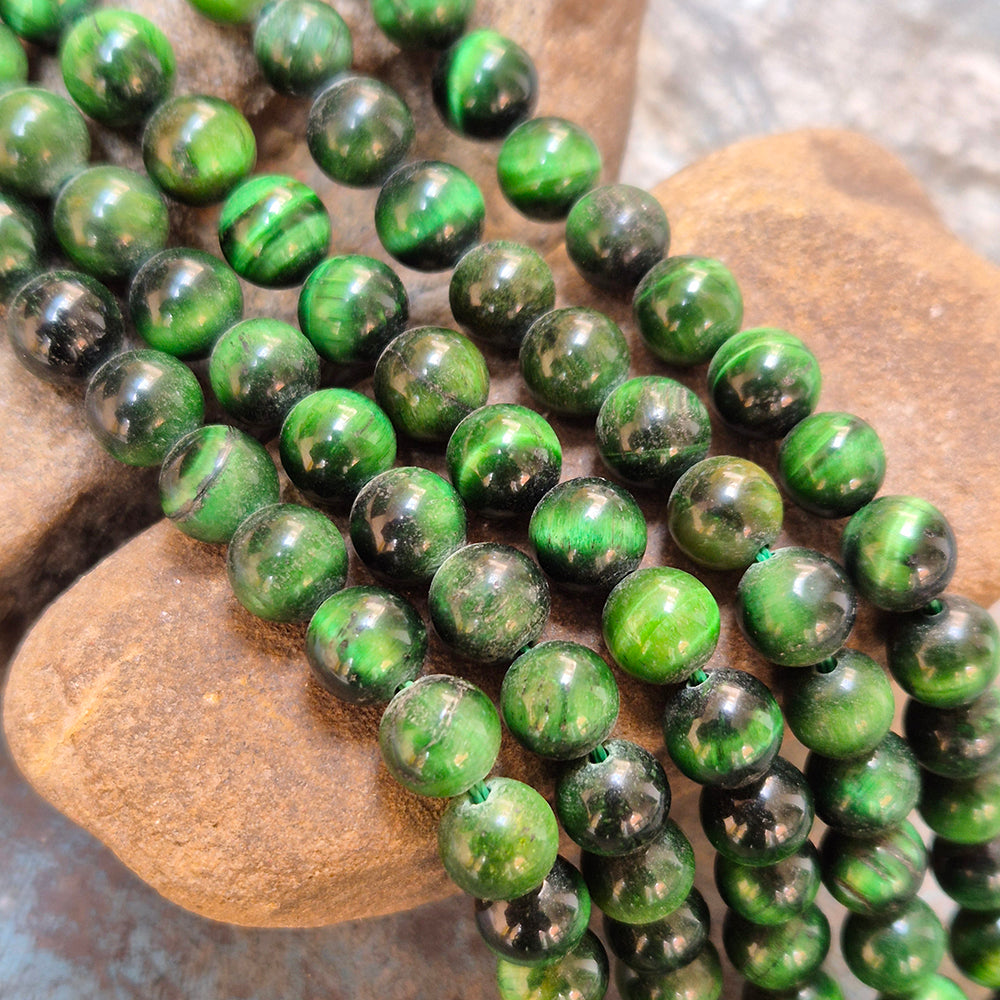 1 STRING/LINE PACK OF 8 MM TIGER EYE 46-47 BEADS APPROX