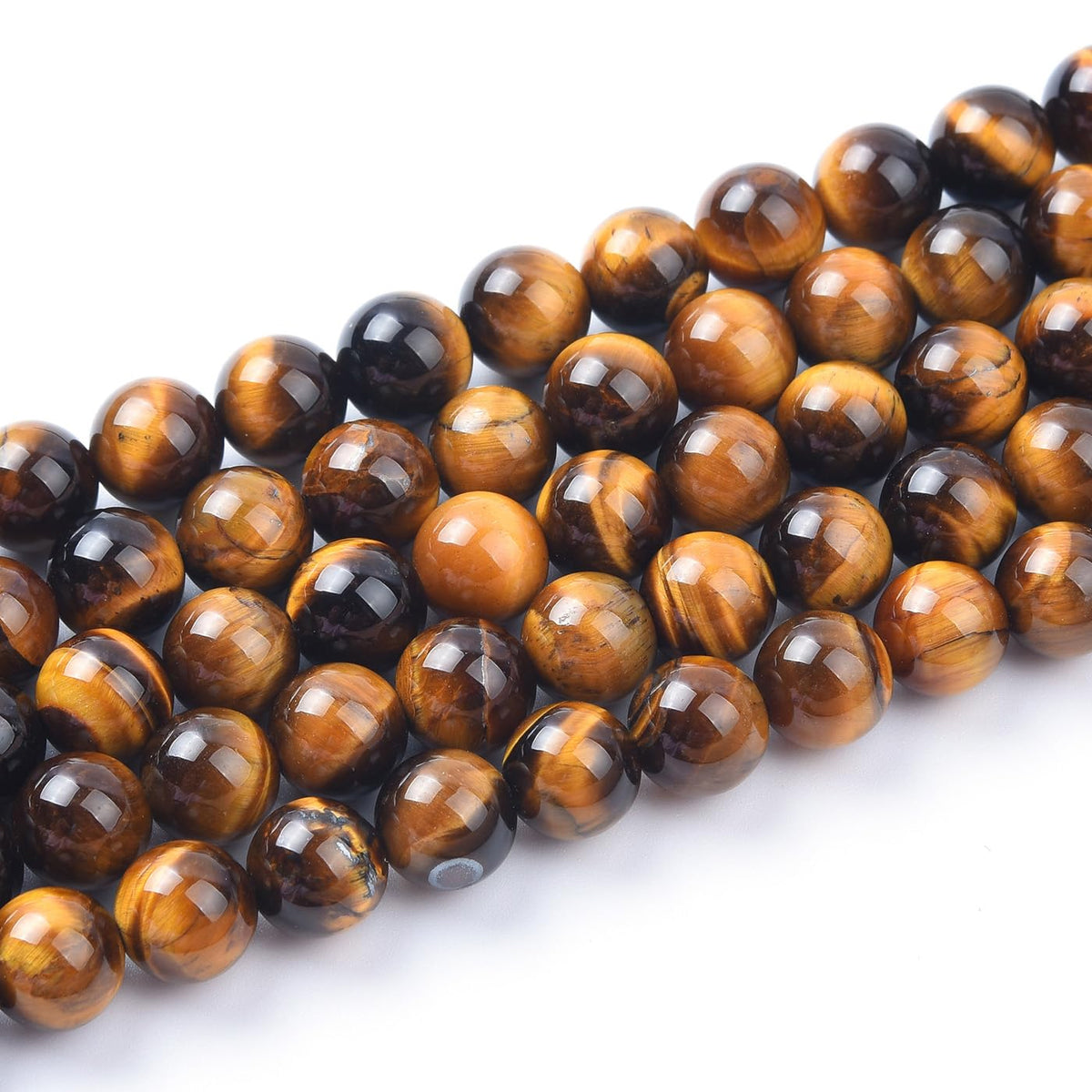 1 STRING/LINE PACK OF 8 MM TIGER EYE 46-47 BEADS APPROX