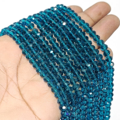 1 LINE/STRING PACK' 6 MM AB Ronelle TYRE Shape CRYSTAL GLASS BEADS full length 80~84 Beads