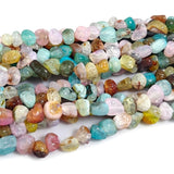 Natural Multi-Color Agate Gemstone Beads – 7-11mm Smooth Nuggets (Per String)