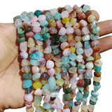 Natural Multi-Color Agate Gemstone Beads – 7-11mm Smooth Nuggets (Per String)