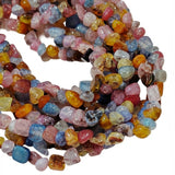 7-11 mm Multicolor Agate Natural Gemstone Chip Beads – 48-50 Beads Per String | Semi Precious Beads for Jewelry Making