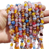 7-11 mm Multicolor Agate Natural Gemstone Chip Beads – 48-50 Beads Per String | Semi Precious Beads for Jewelry Making