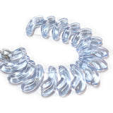 10 PIECES LOOSE PACK' SIZE APPROX 22x10 MM' ANGEL WINGS SHAPE GLASS CRYSTAL BEADS