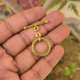 5 PIECES PACK' GOLD OXIDIZED TOGGLE CLASP FOR DIY JEWELLERY MAKING