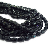 SUPER QUALITY' 8X11 MM OVAL FACETED GLASS BEADS' APPROX 30-32 BEADS SOLD BY PER LINE PACK