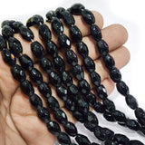 SUPER QUALITY' 8X11 MM OVAL FACETED GLASS BEADS' APPROX 30-32 BEADS SOLD BY PER LINE PACK